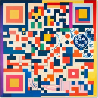 RickRoll QR Code Abstract Painting Posters and Art